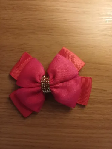 Kit 5 Laços de Cabelo Infantil Luxo Strass no Bico de Pato