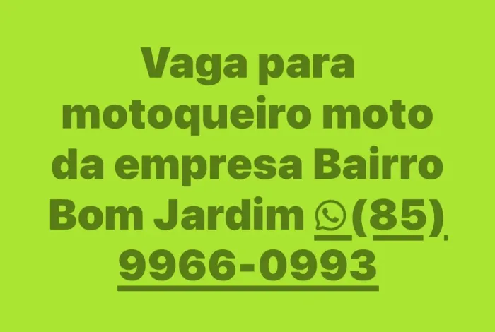 Emprego Motoboy motoqueiro