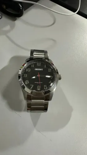 Relógio Orient Masculino de Pulso Aço Inox Prata Com Calendário Analógico MBSS1360