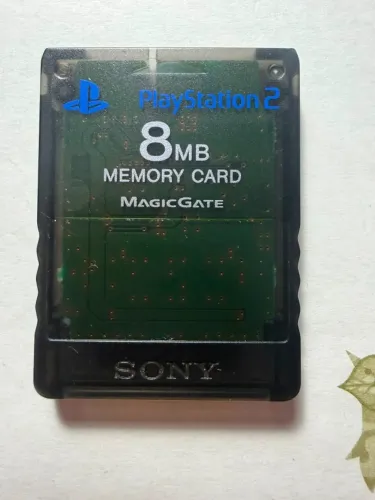 Memory Card PS2 Original Preto Translucido/Transparente Zen Black