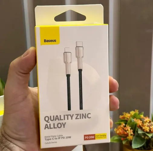Cabo Baseus Original 20w Turbo Reforçado trancado em Nylon