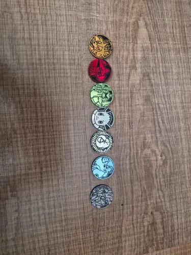 Kit 7 moedas pokemos coleção
