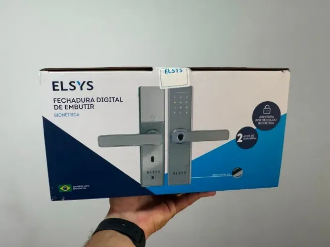 Fechadura Digital de Embutir com Biometria, Elsys NOVA LACRADA