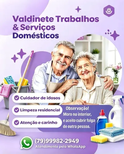 EMPREGADA DOMÉSTICA-BABÁ-FAXINEIRA-DIÁRISTA-CUBRO FOLGA DE OUTRA PESSOA!