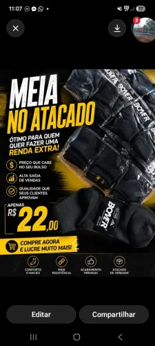 Meias no atacado