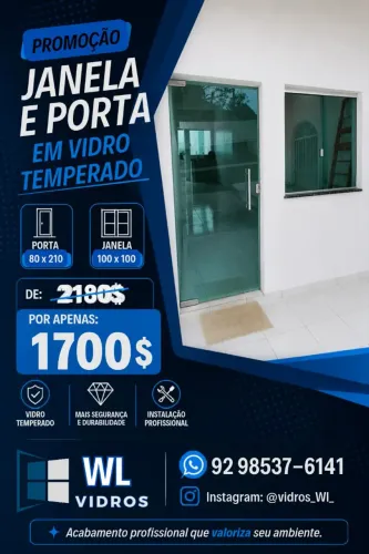Vidros, Esquadrias de Alumínio e Manutenção
