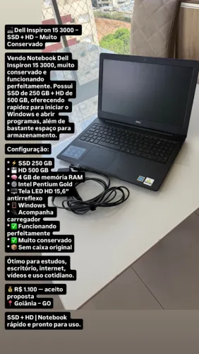 ? NOTEBOOK DELL INSPIRON 15 3000 ? SSD + HD