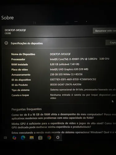 Mini PC Positivo C6300 Mini Pro i3-10100T | 8GB RAM | SSD M.2 256GB | Windows 10 Pro