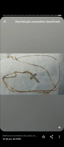 Cordão ouro 18k 60cm com pingente