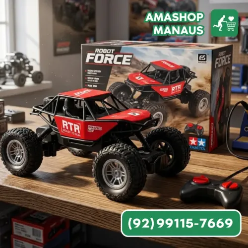 Carrinho Controle Remoto Off Road Amortecedor Pneu Borracha