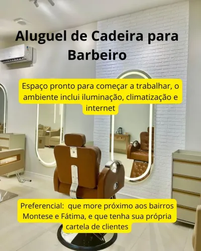 Alugamos espaço para barbeiro