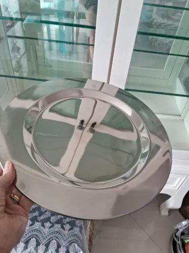 36 unidades Sousplat de inox