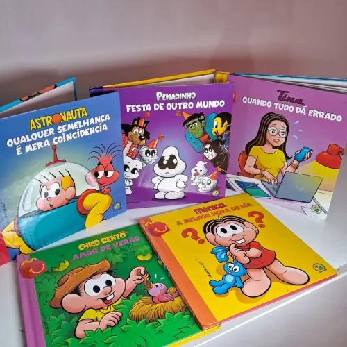 Turma da Mônica- Coleção de 05 Livros Ilustrados em Capa Dura