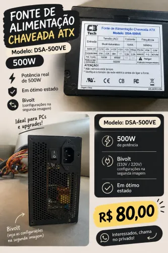 Fonte de Alimentação - 500 W