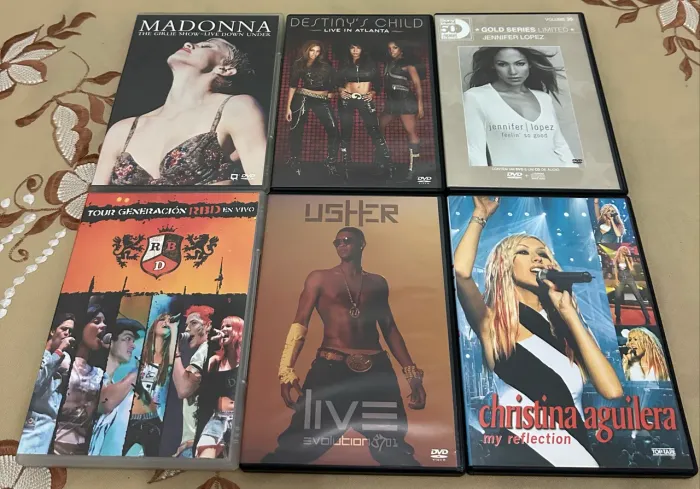 Lote 6 DVDs Originais com Shows Pop / R&B