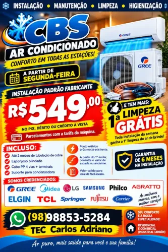 Serviço de instalação e manutenção em ar condicionado em promoção até o fim do mês