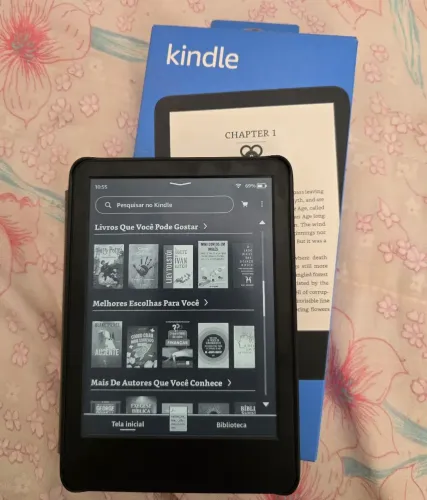 Kindle 11ª Geração 16 GB Preto (Caixa + Capinha de proteção + Cabo Original)