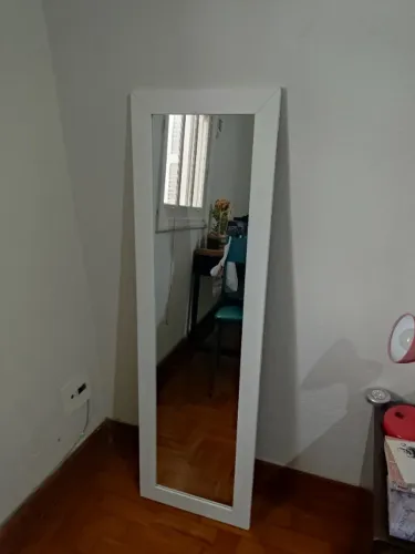 Espelho branco 1,30 x 0,39 m