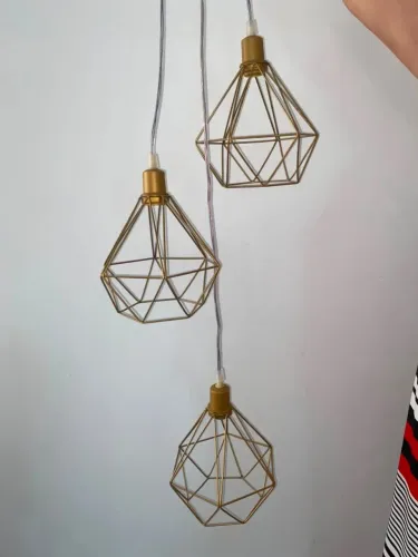 Luminária pendente diamante