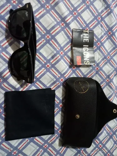 Óculos de sol Ray Ban Wayfarer RB 2140 -50 - Preto Jeans