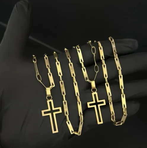 Cordão banhado a ouro 18k