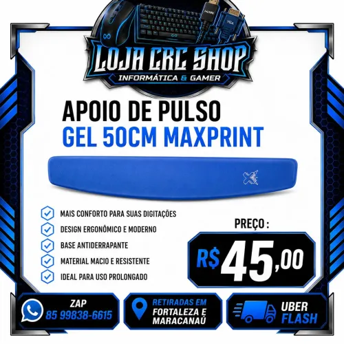 Apoio de Pulso 50cm Gel Maxprint Techbest