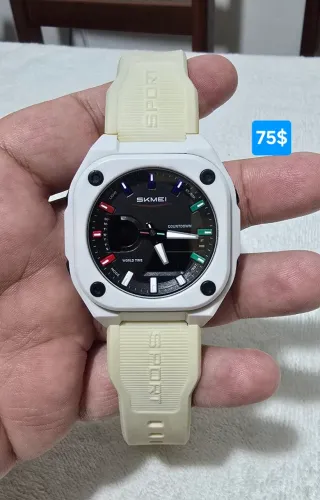 Relógio da SKMEI branco gelo original 