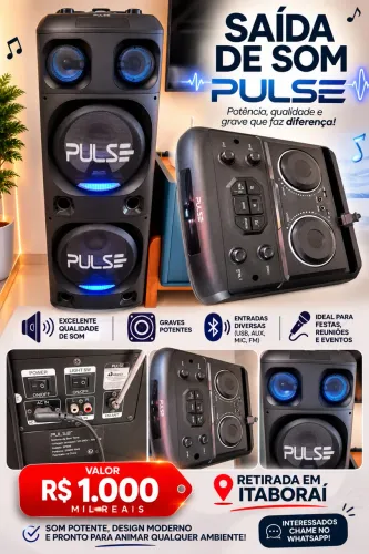 Caixa de Som Torre Pulse SP500