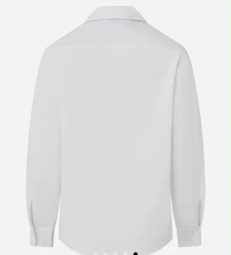 Camisa em tricoline com aviamento na cintura