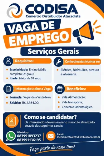 Vagas de emprego..