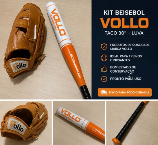 Kit Beisebol Vollo - Taco 30? + Luva