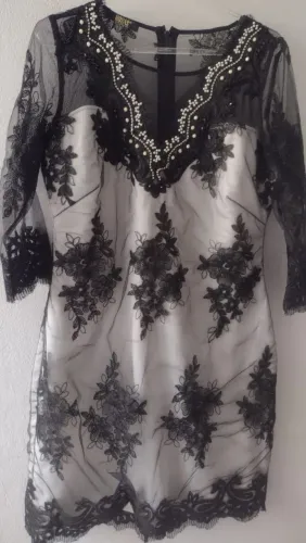 Vestido de festa,em tule com bolso, usado uma vez