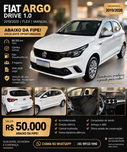 Fiat Argo Drive 1.0 6V Flex 2020