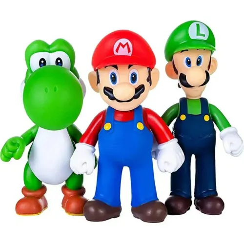 1 Boneco Super Mario ou Luigi ou Yoshi ou Donkey Kong