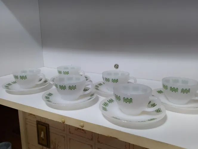 Termo Rey Verde Copacabana 6 xícaras de café com pires