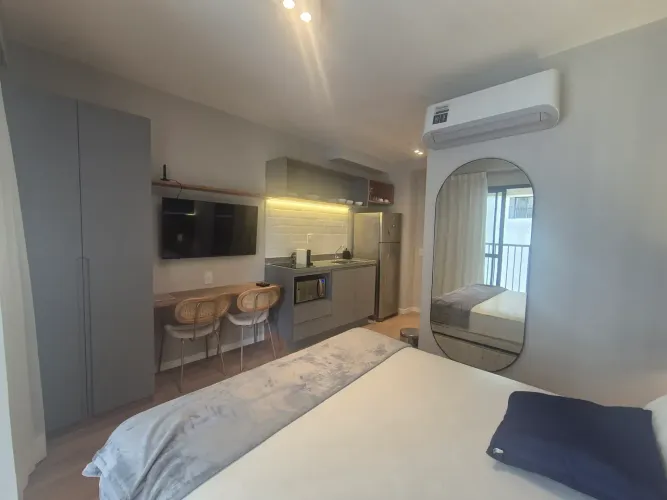 Studio mobiliado | locação no Brooklin  ao lado do Shopping Morumbi! 24m²