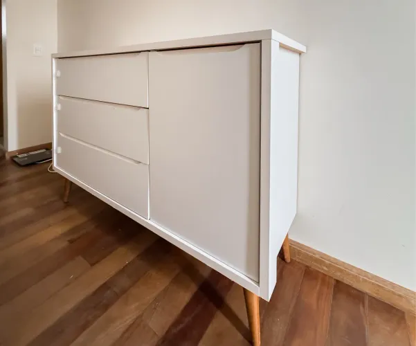 Cômoda Minimalista Branca 1,30m