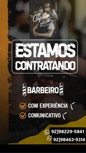 Vaga disponível pra barbeiro profissional