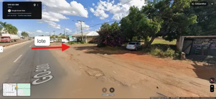 Vendo lote comercial com 360 m² de terreno plano em frente a GO-080