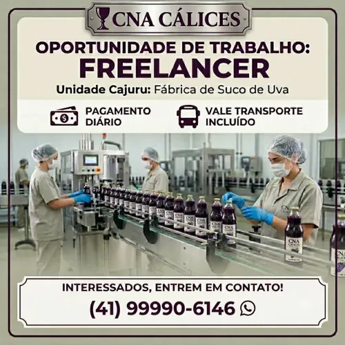 Vaga Free Lancer no Cajuru