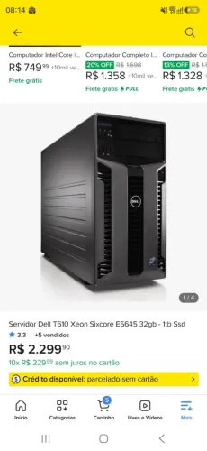 Servidor Dell T610 Xeon Sixcore E5645 32 Gb
