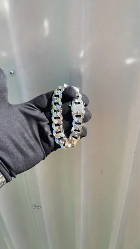 Pulseira 17mm 21cm prata 925