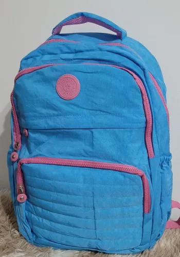 Mochila nova azul grande linda importada impermeável 