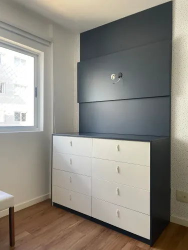 Cômoda/Trocador + Painel de TV com LED