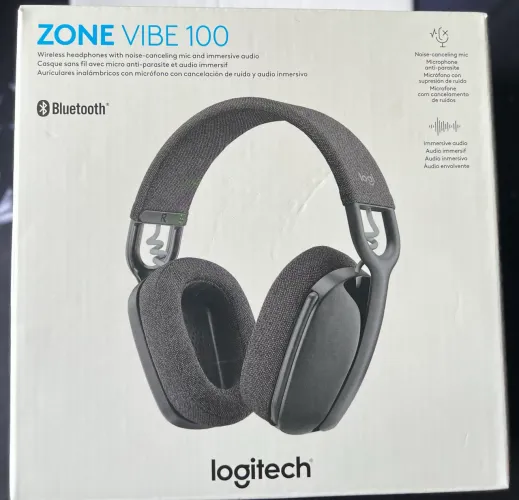 Headset Sem Fio Logitech Zone Vibe 100 Com Microfone Flip