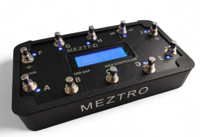 Controlador Midi USB 10 botões stomp  para pedaleiras de efeito guitarra baixo