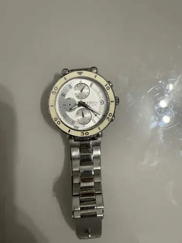 relógio fossil original aço prata precisa de reparo.