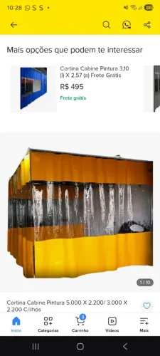 Cabine de pintura industrial