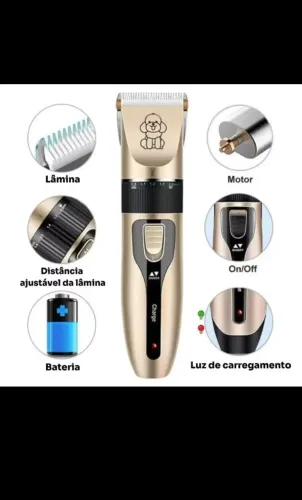 Máquina de Tosa Pet Profissional Recarregável - Silenciosa