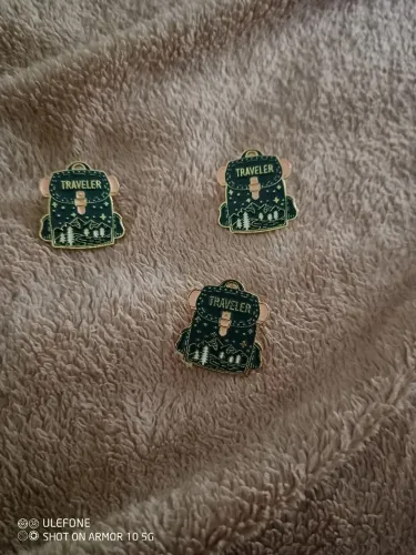 Pin/Broche de metal de mochila, valor unitário ,para viajantes, de metal de qualidade